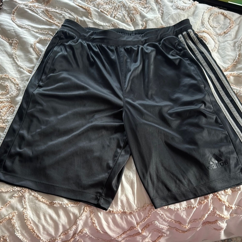 Adidas Men's Charcoal Gray Athletic Shorts